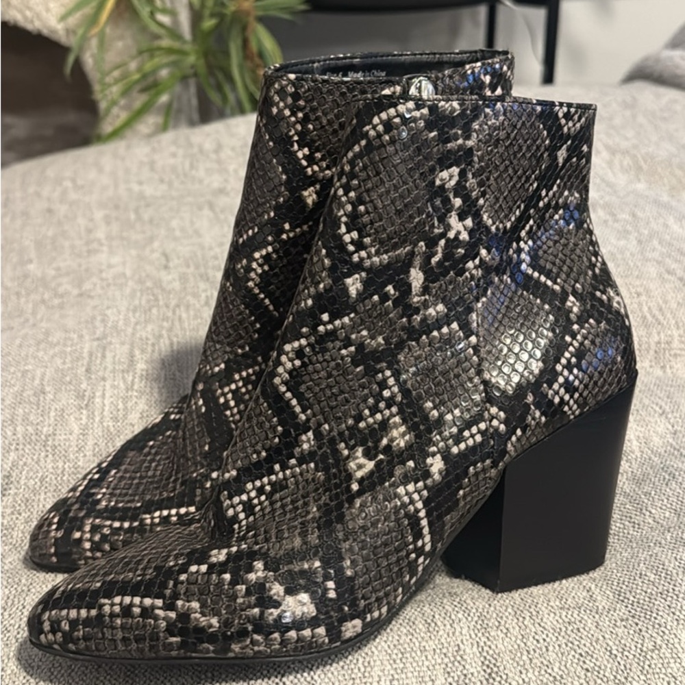 Snakeskin Ankle Boots